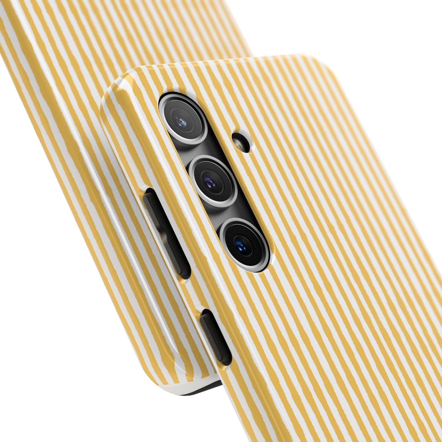 Lazy Stripe Yellow / White Phone Case