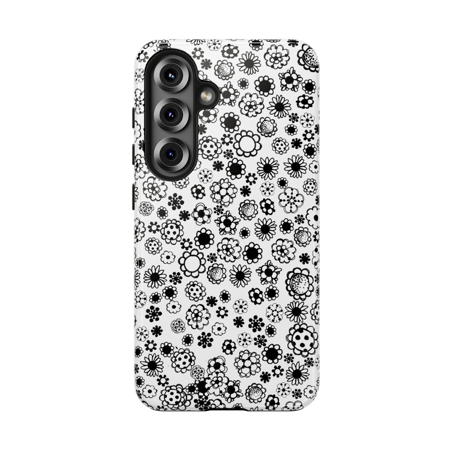 Posie Dots White / Black Phone Case
