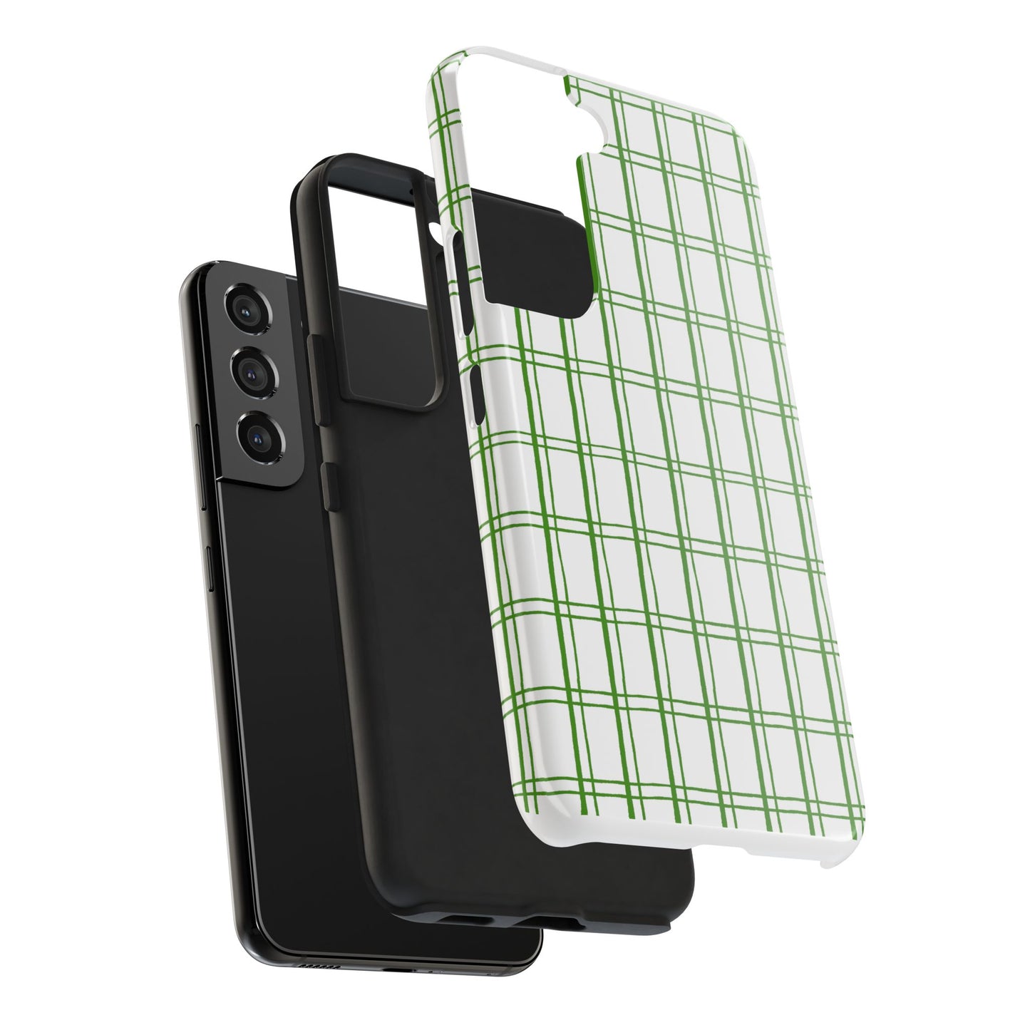 Little Plaid White / Green Phone Case