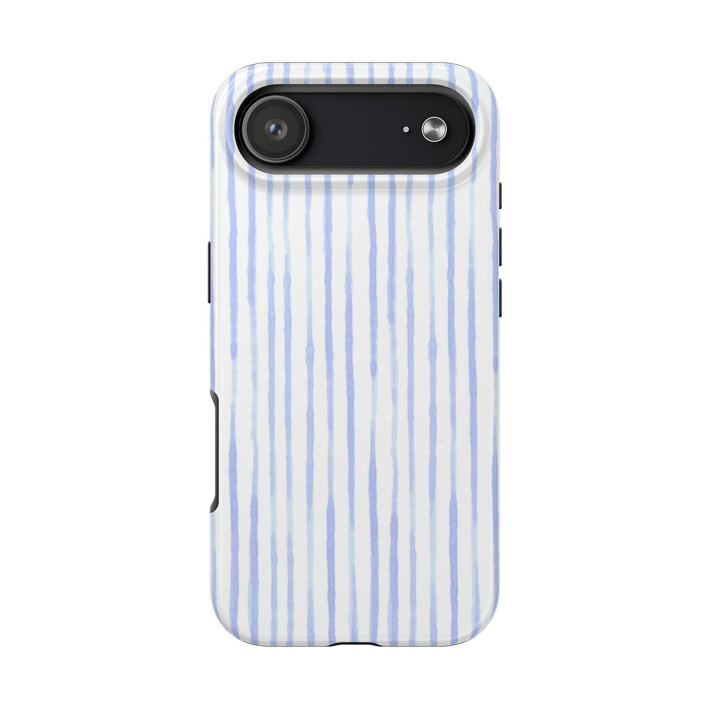 Happy Stripe White / Blue Phone Case
