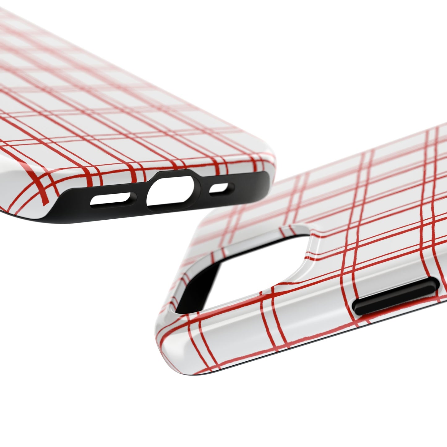 Little Plaid White / Red Phone Case