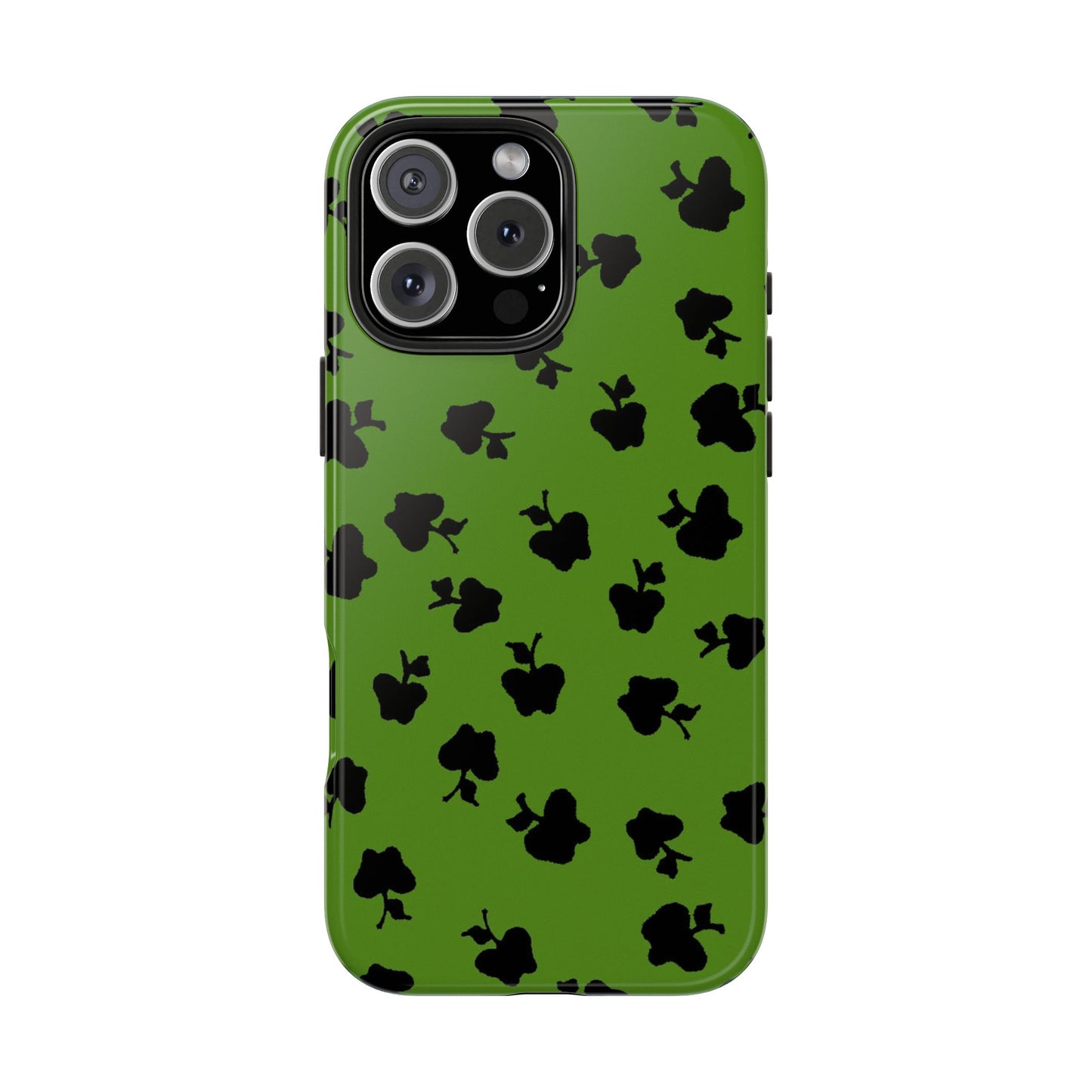 Happy Apples Green / Black Phone Case