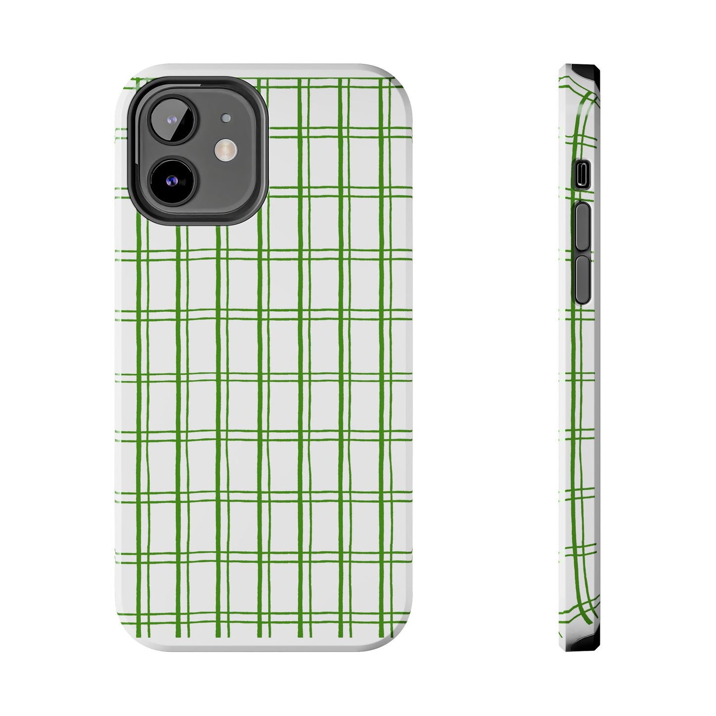 Little Plaid White / Green Phone Case