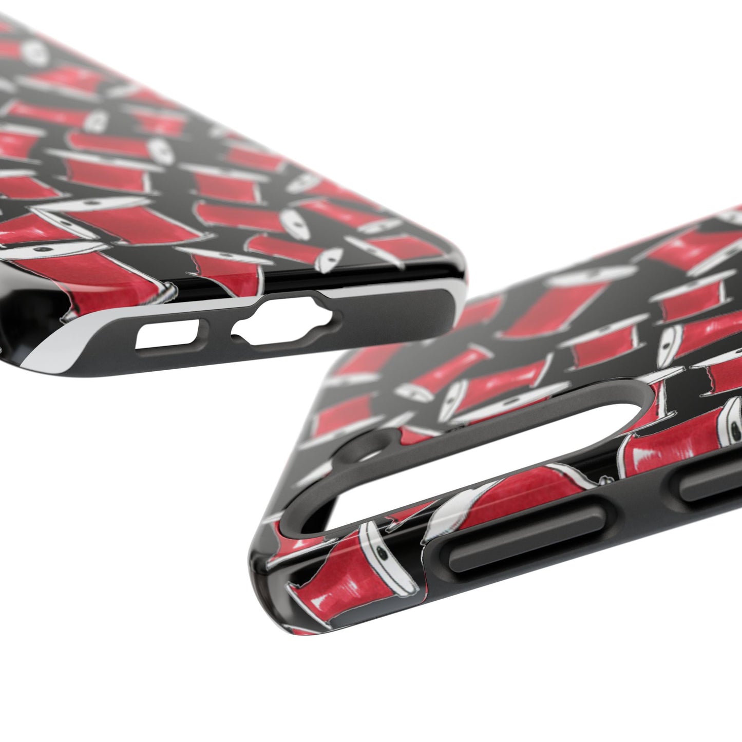 Red Thread Black Phone Case