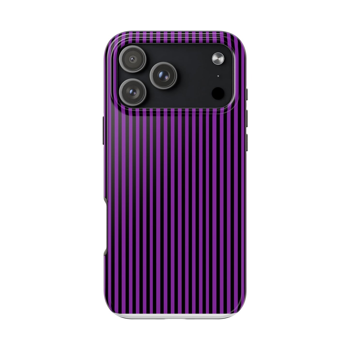 Stripe Purple / Black Phone Case