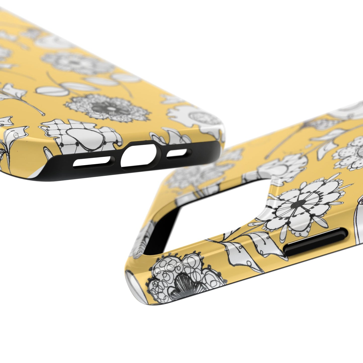 Paper Posies Yellow Phone Case