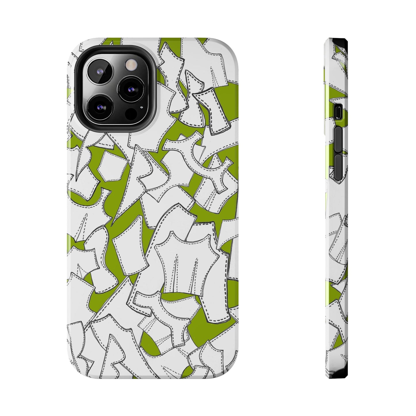 Pattern Pieces Chartreuse Phone Case