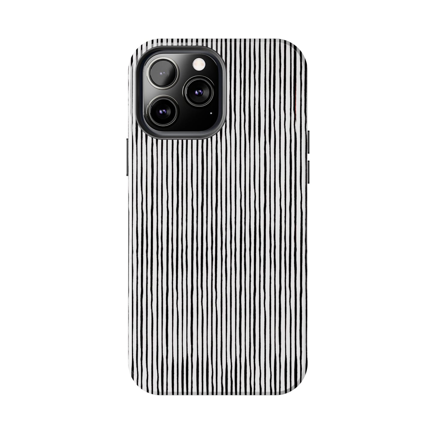 Quirky Pin Stripe White / Black Phone Case