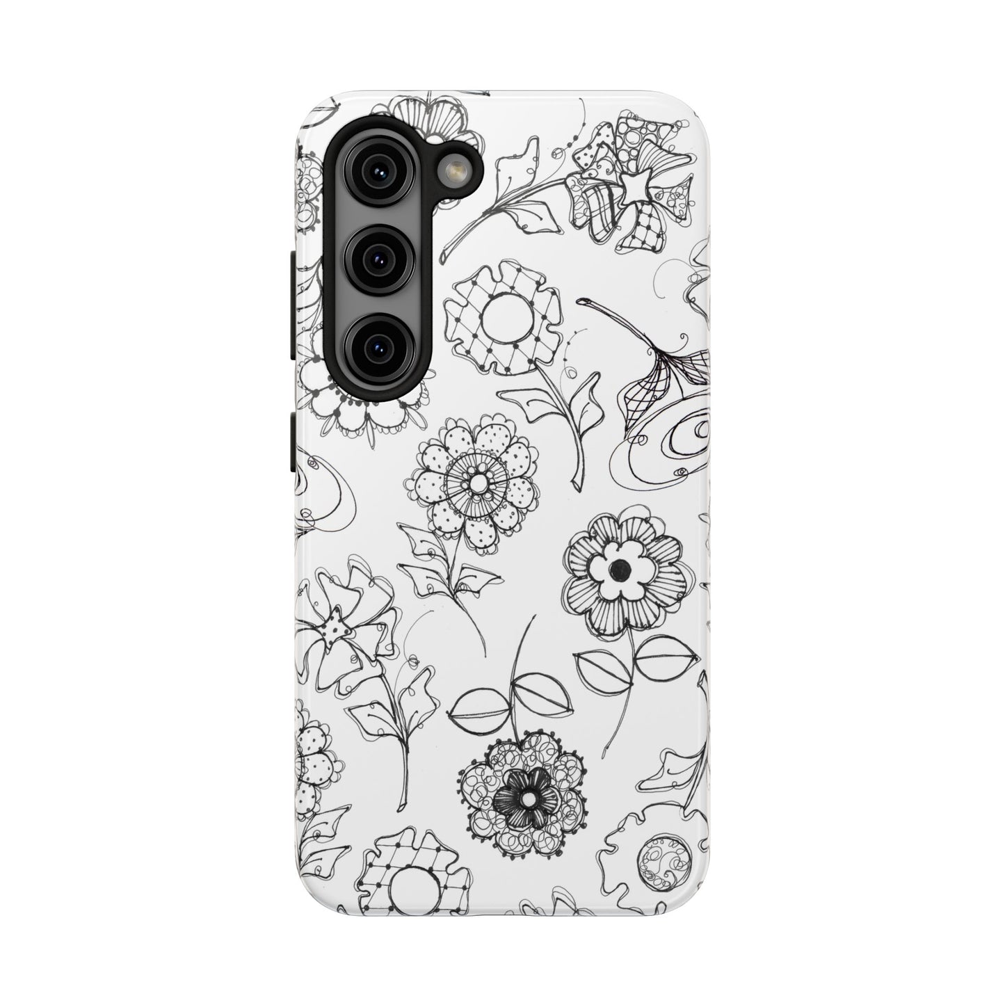 Paper Posies White Phone Case