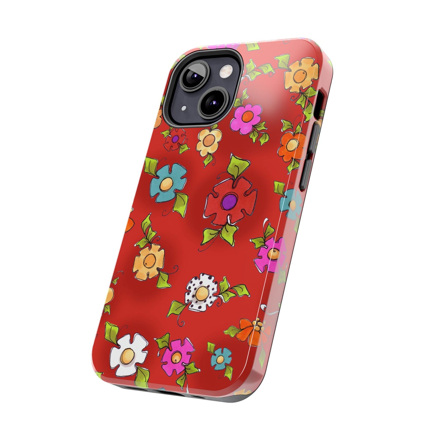 Happy Blooms Red Phone Case