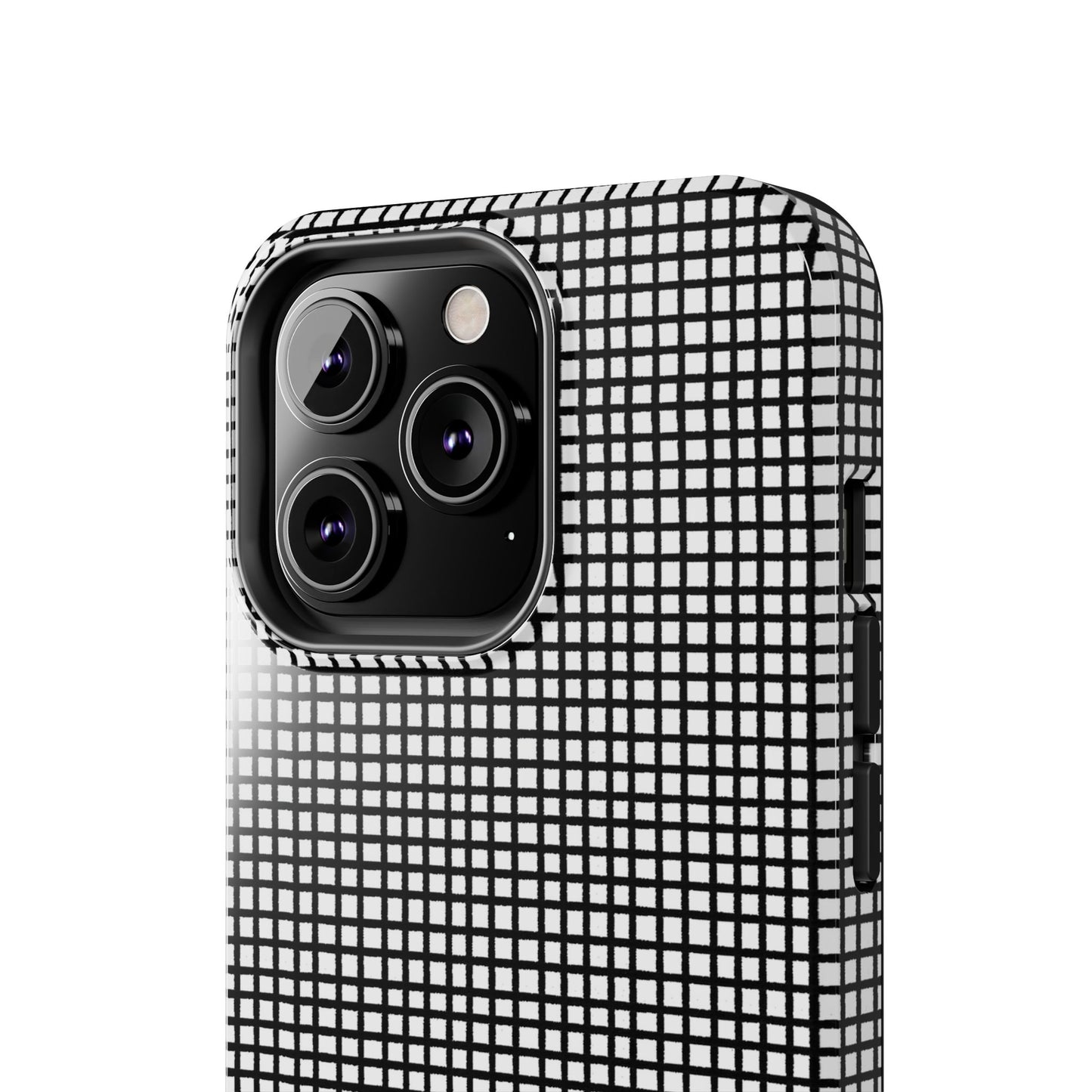 Gingham Black / White Phone Case