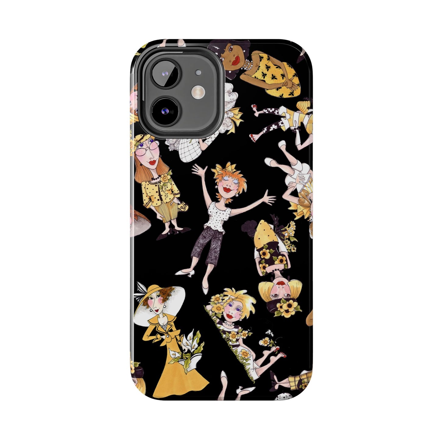 Bee Tossed Black Phone Case
