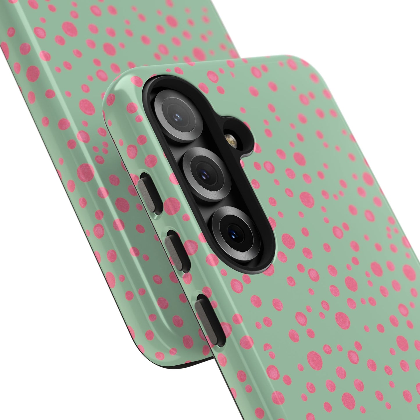 Balloon Dots Sage / Pink Phone Case