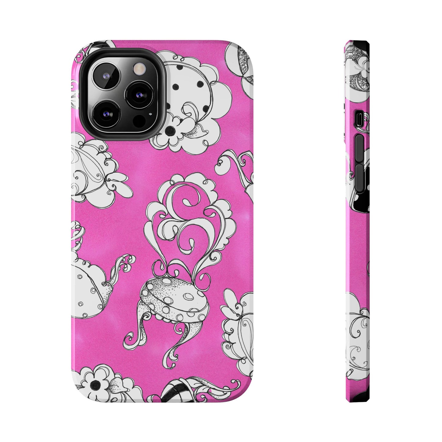 Bistro Chairs Pink Phone Case