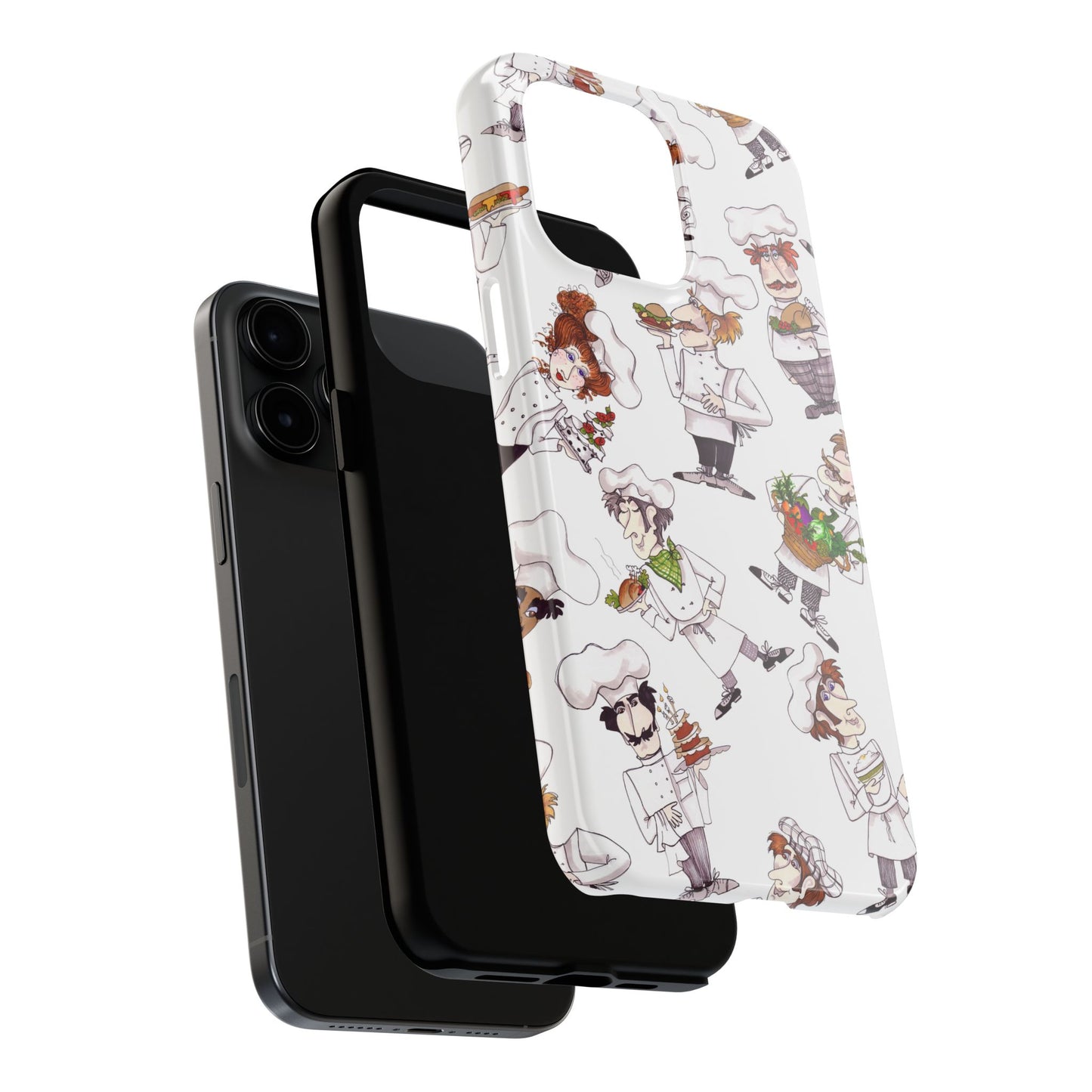 Tossed Chefs White Phone Case