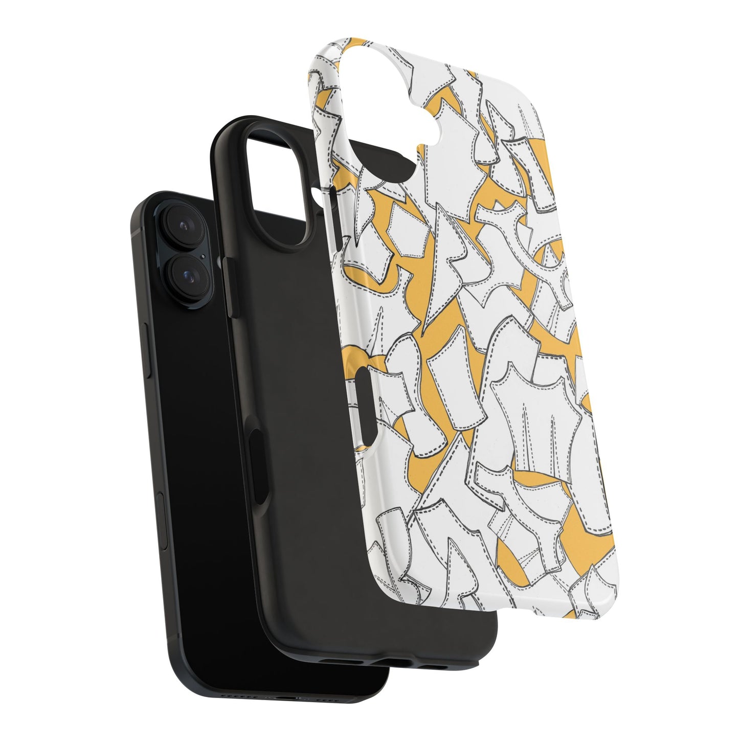 Pattern Pieces Yellow Phone Case