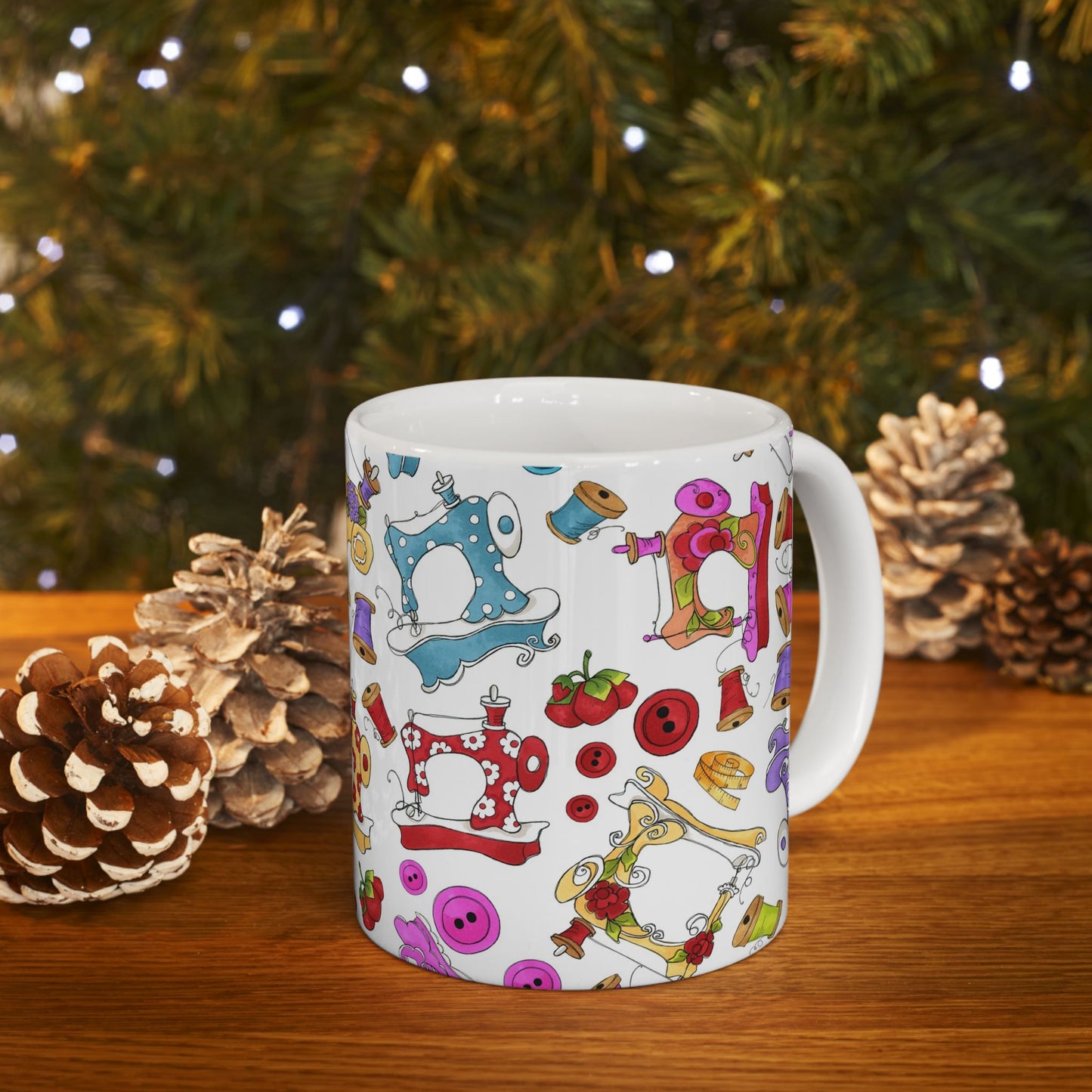 Sew Assorted White Cup