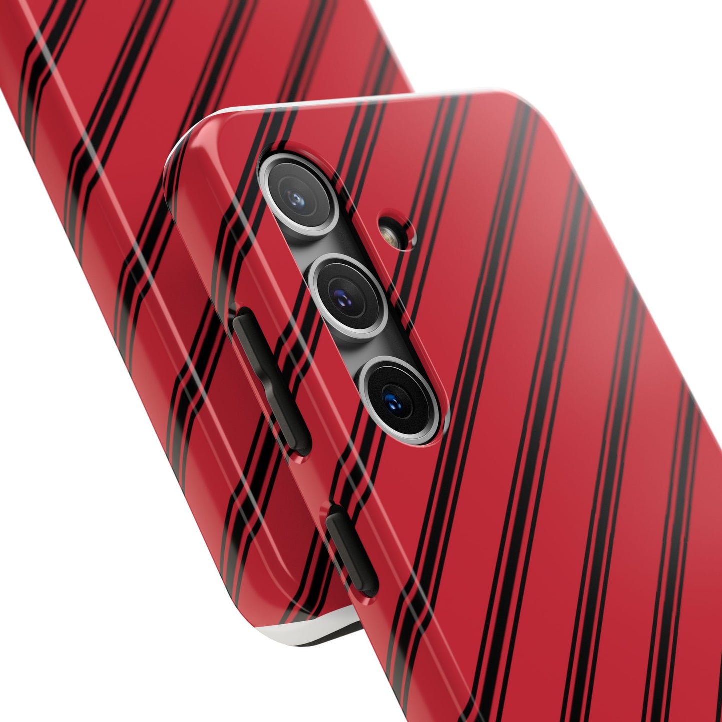 Awning Stripe Red / Black Phone Case