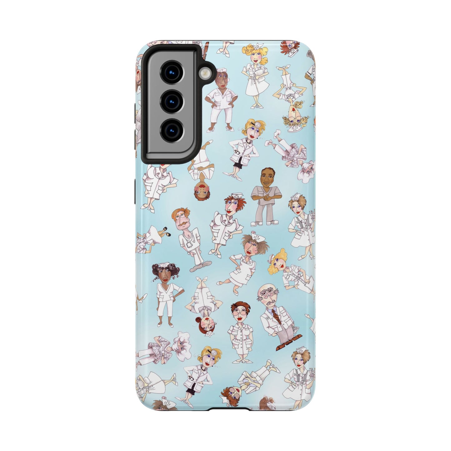 Tossed Nurses Aqua Phone Case