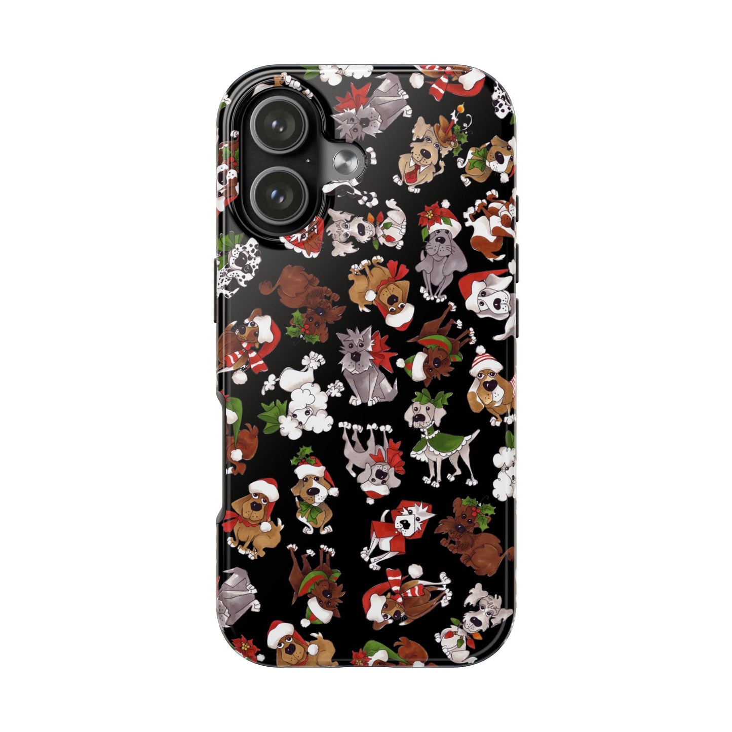 Doggie Toss Black Phone Case