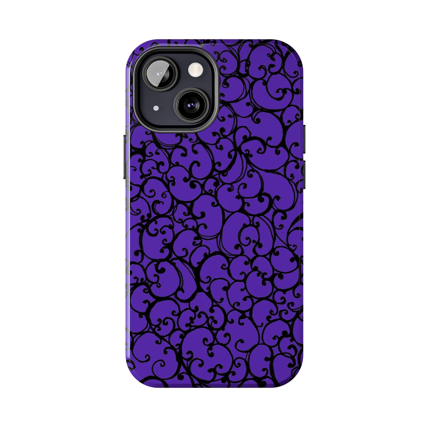 Scrollie Blue / Black Phone Case