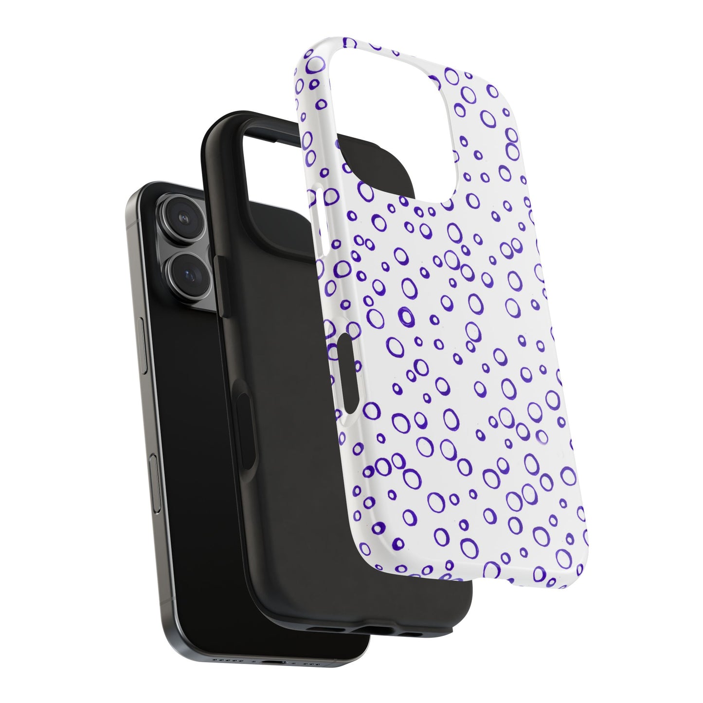 Blue See Through Dots Phone Case