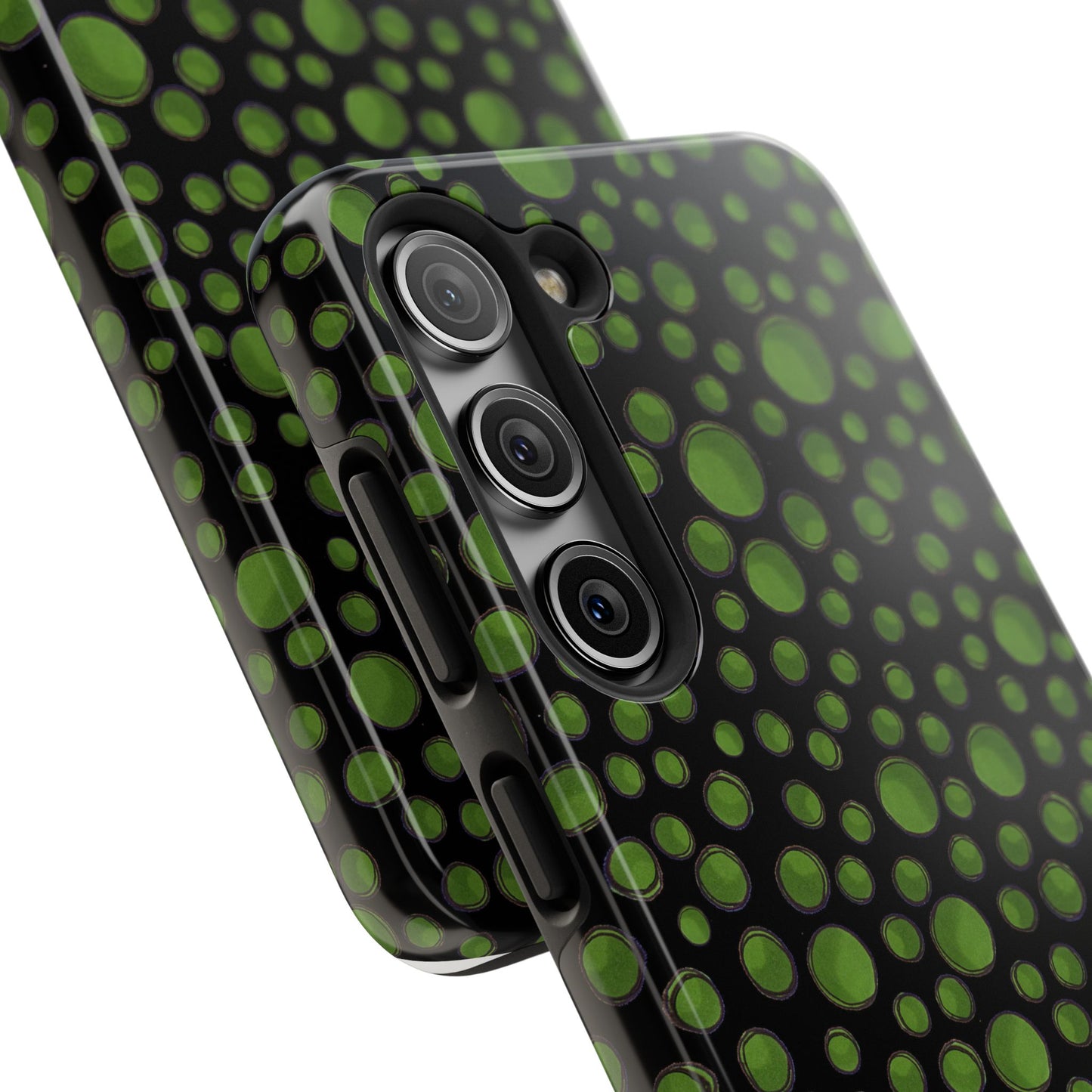 Dot Assortment Black / Green Phone Case