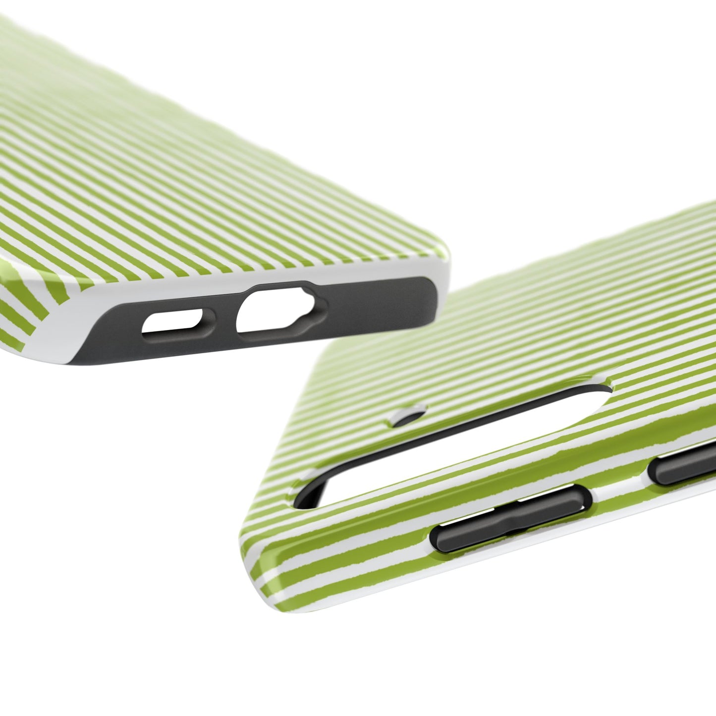 Lazy Stripe Green / White Phone Case