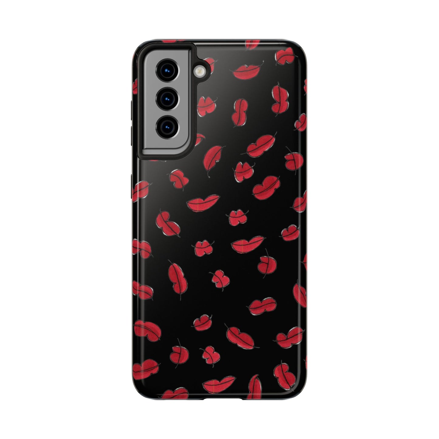 Lotsa Lips Black Phone Case