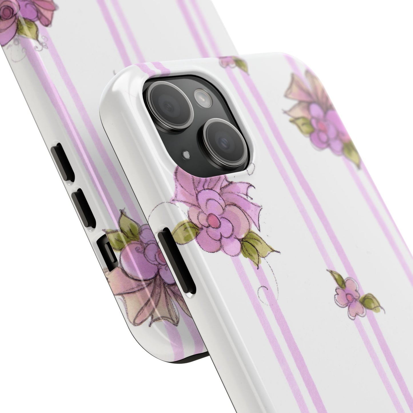 Flower Model Flower Stripe Phone Case