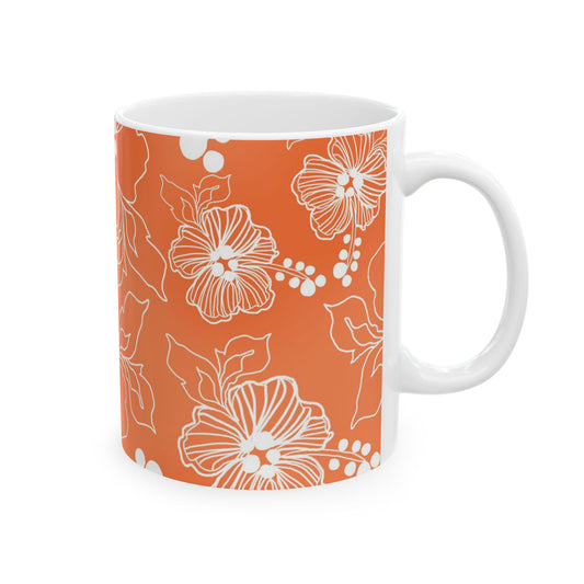 Lacey Hibiscus Coral Cup