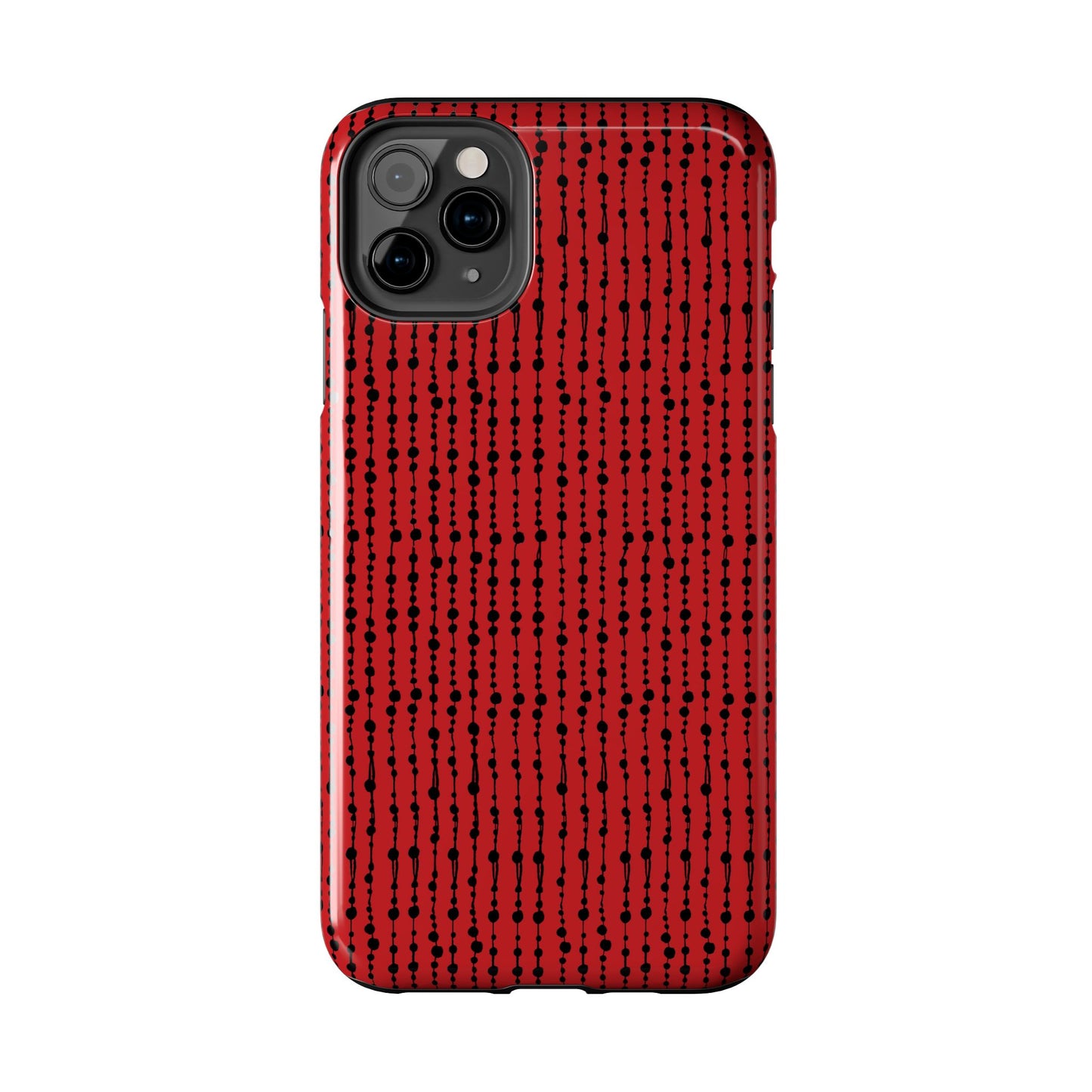Beaded Curtain Red / Black Phone Case