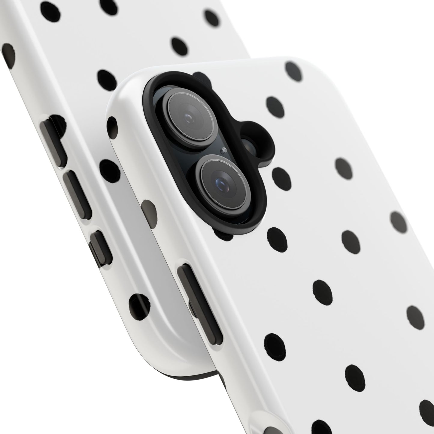 Space Dots White / Black Phone Case