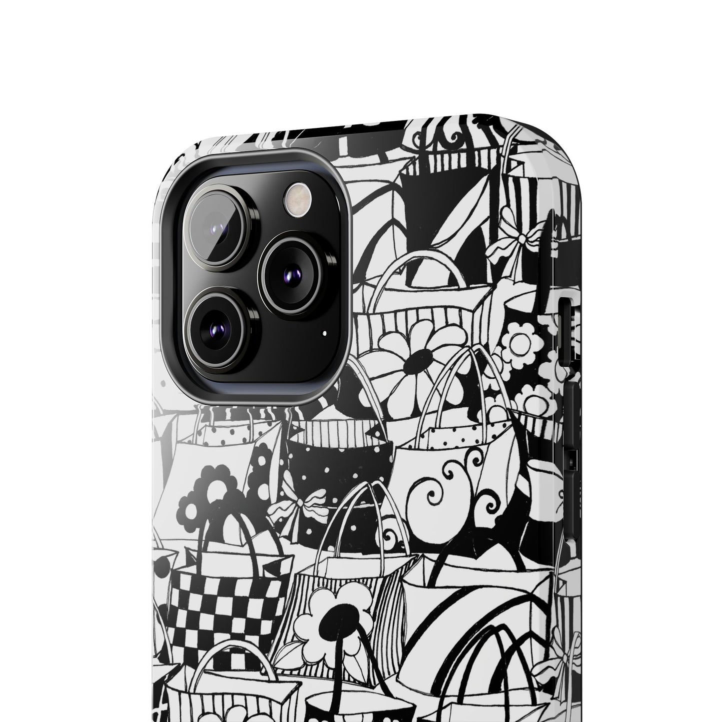 Totally Black / White Phone Case