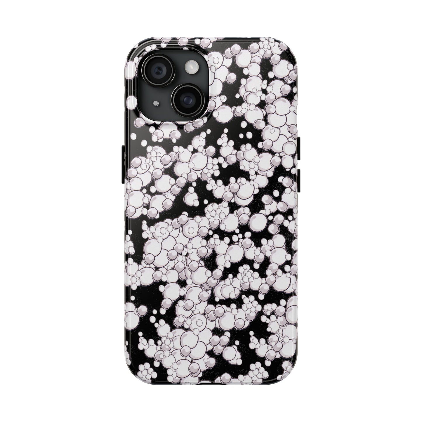 Bubble Dots Black Phone Case
