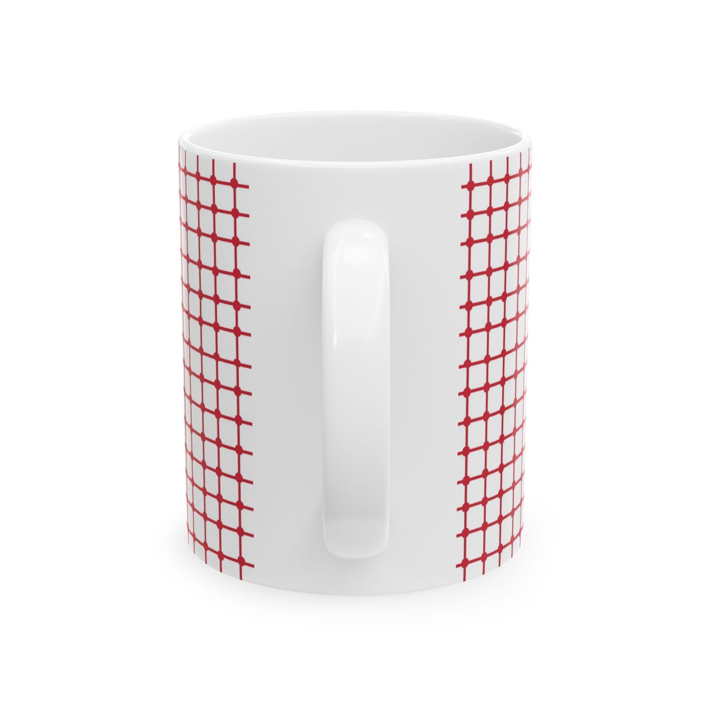 Dot Grid White / Red Cup
