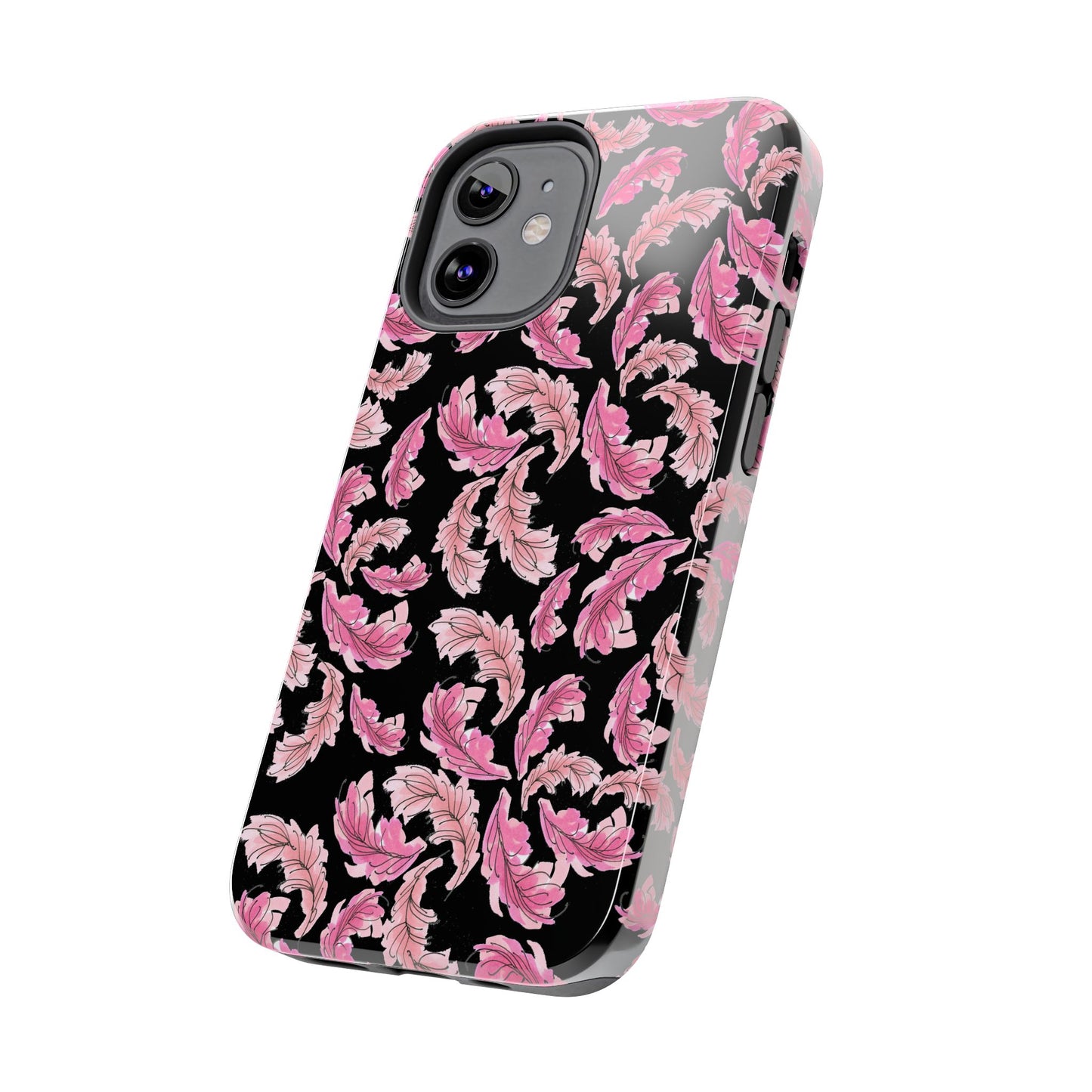 Flam Feathers Black Phone Case