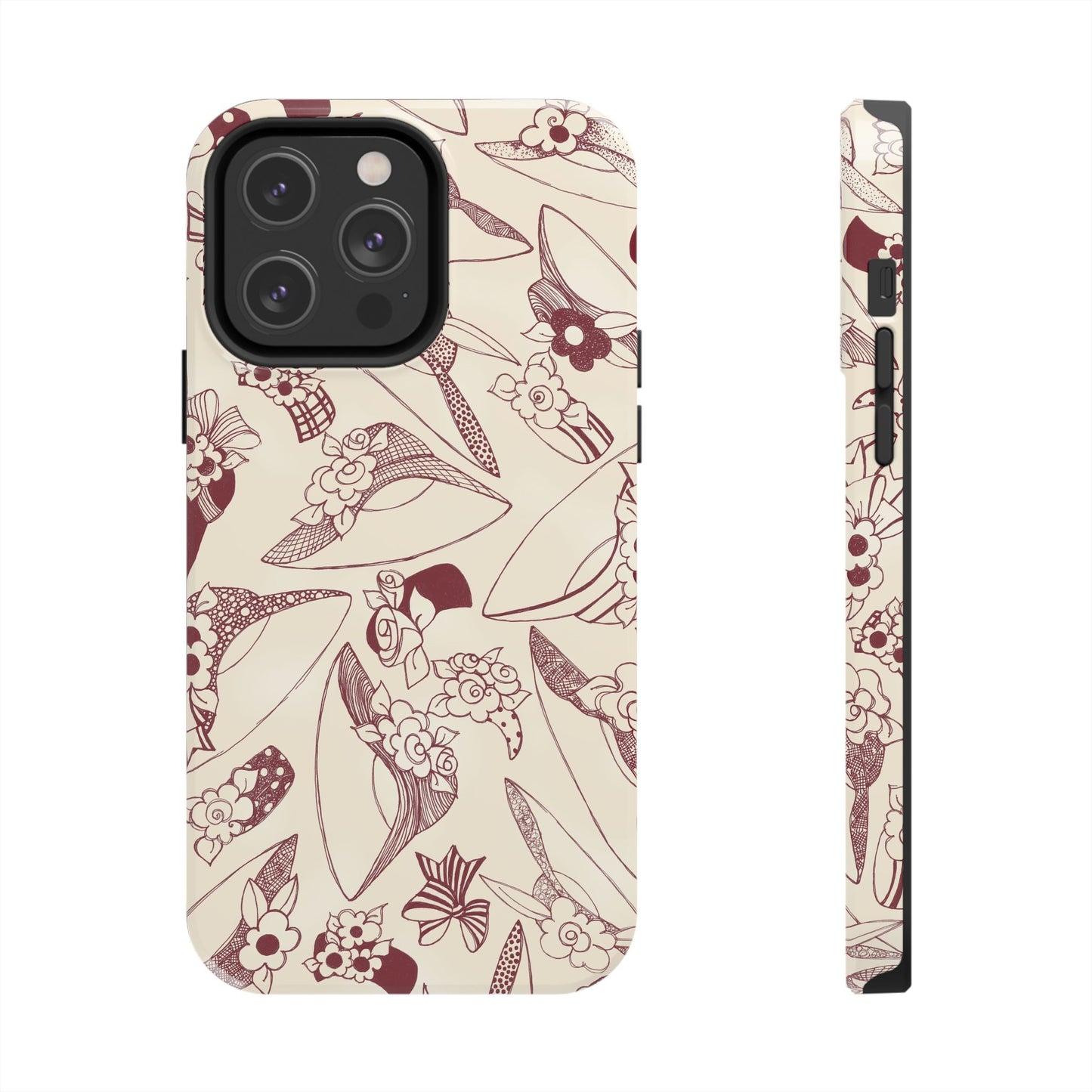 Millinery Ivory / Red Phone Case