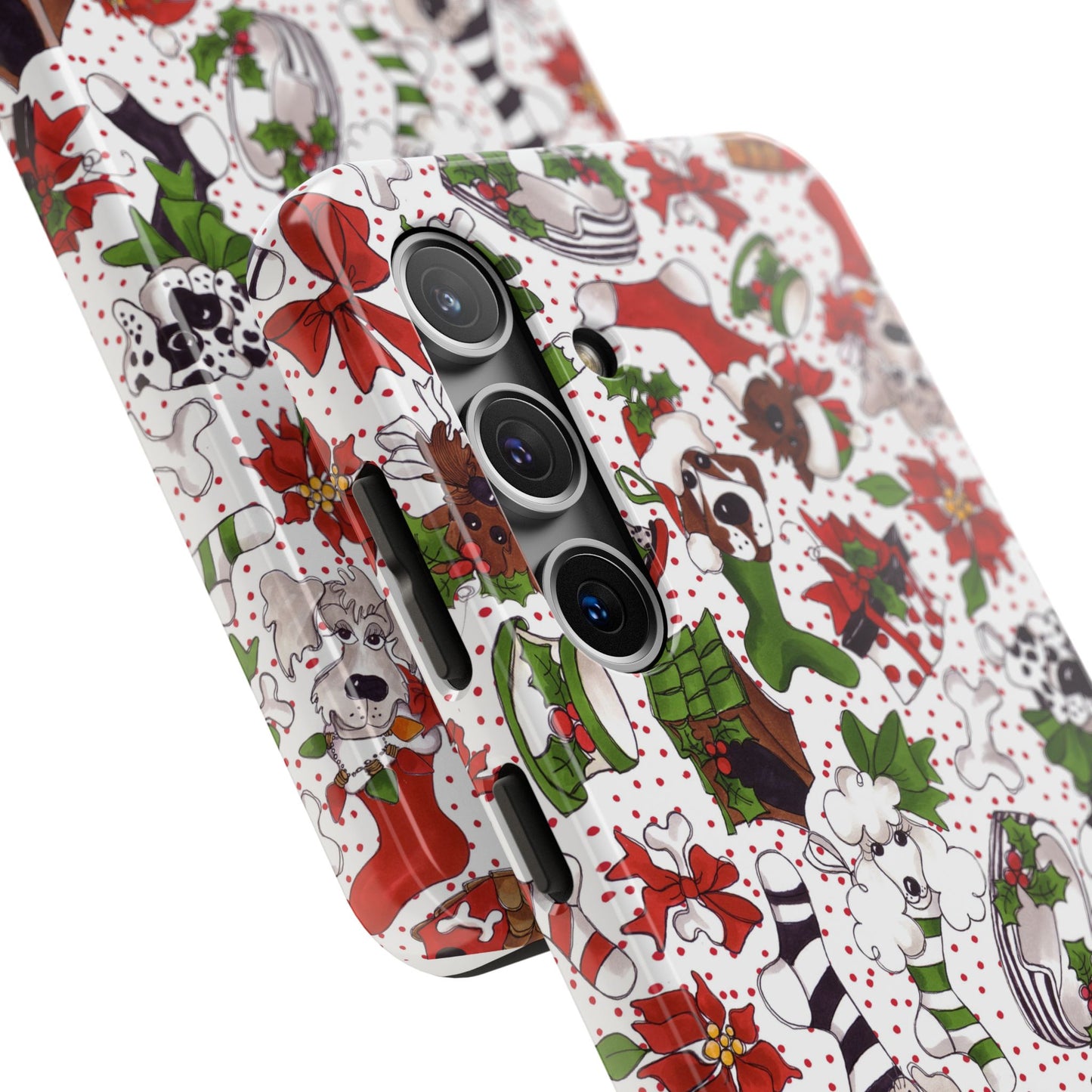 Holiday Fun Toss White / Red Phone Case