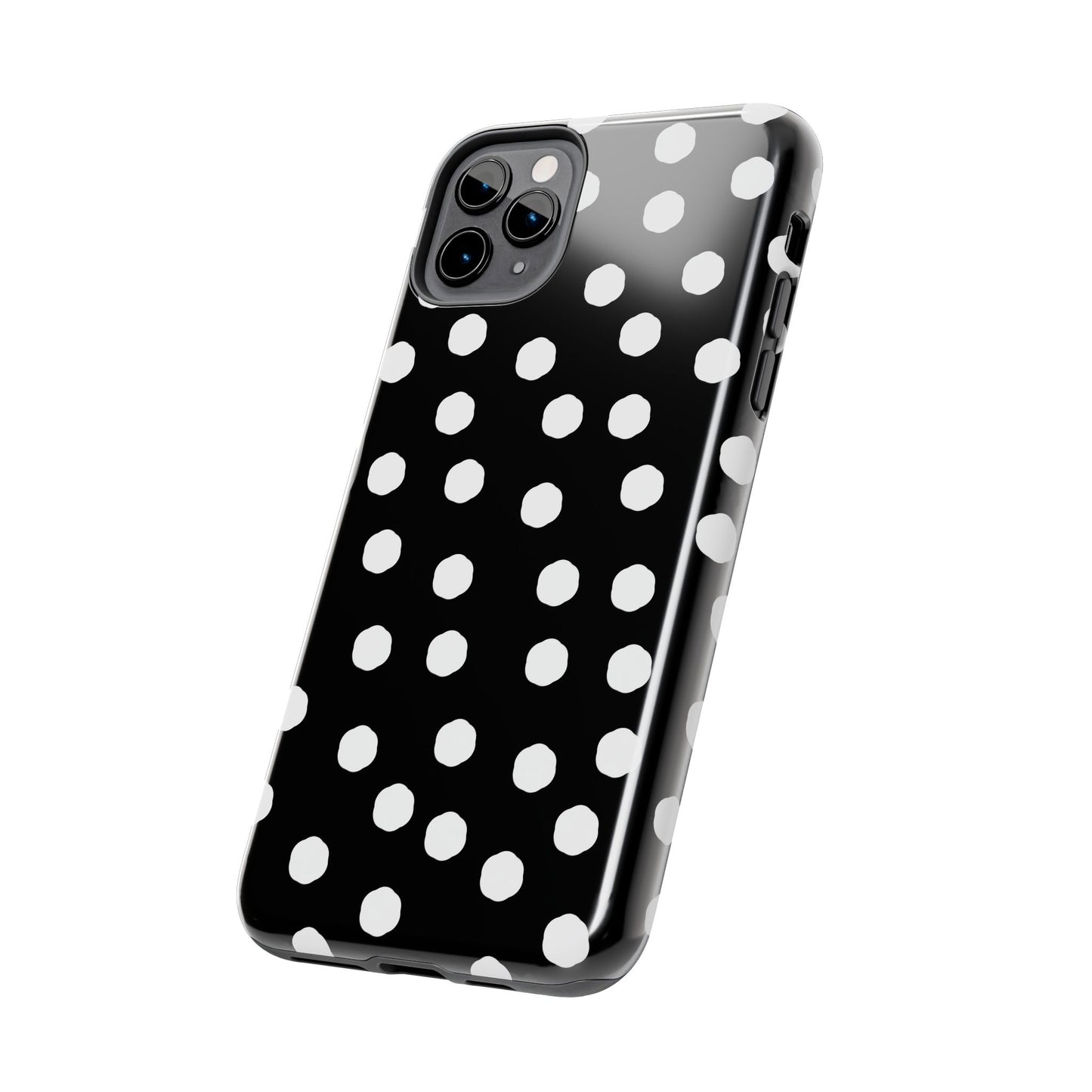 Jumbo Dots Black / White Phone Case