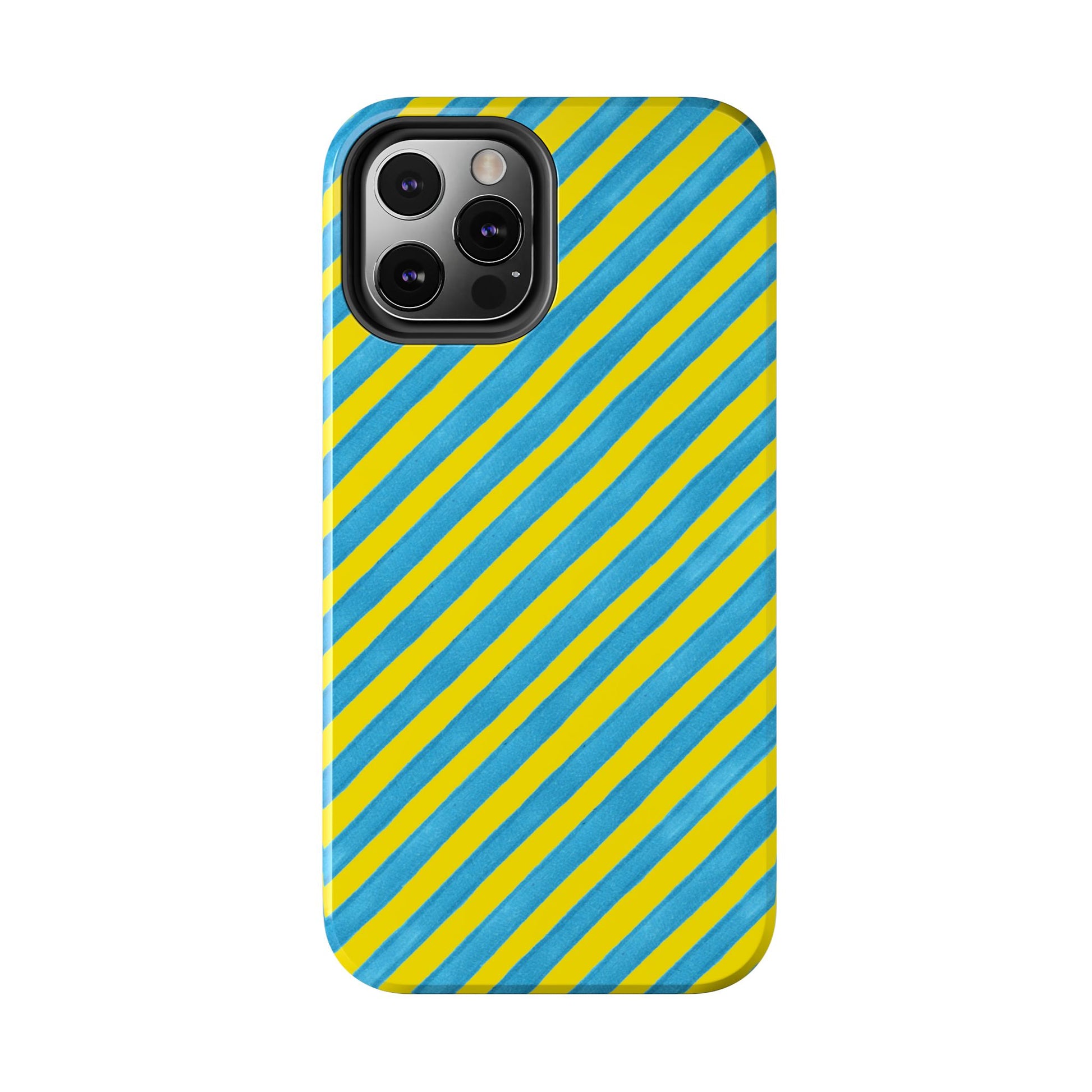 Bias Stripe Turquoise / Yellow Phone Case Bias Stripe Turquoise / Yellow Phone Case