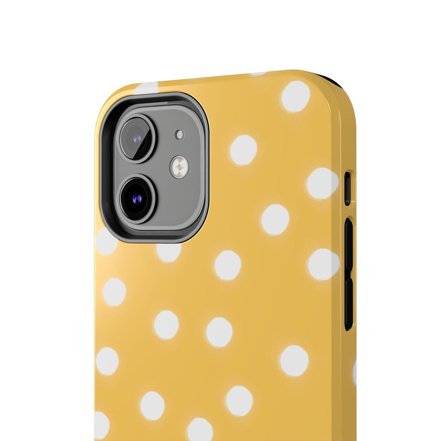 Jumbo Dots Yellow / White Phone Case