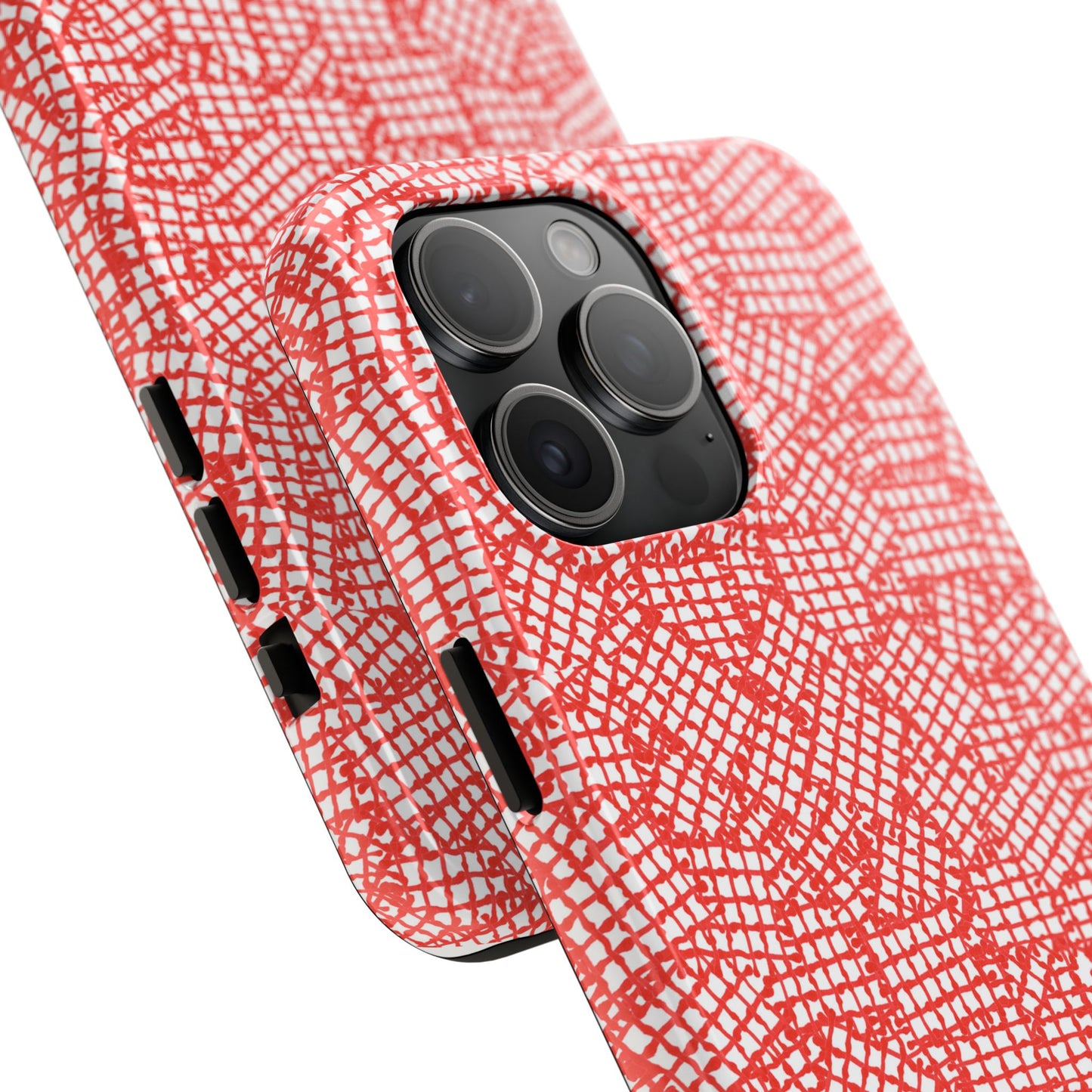 Check Patch Small Red Phone Case