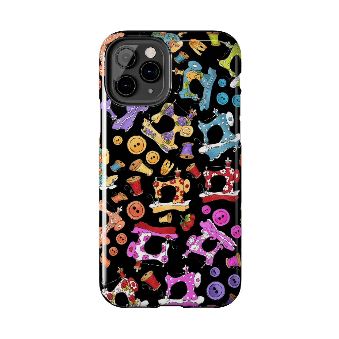 Sew Assorted Black Phone Case