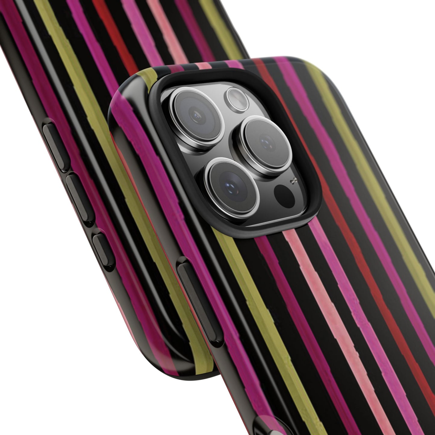 Garden Stripe Black Phone Case