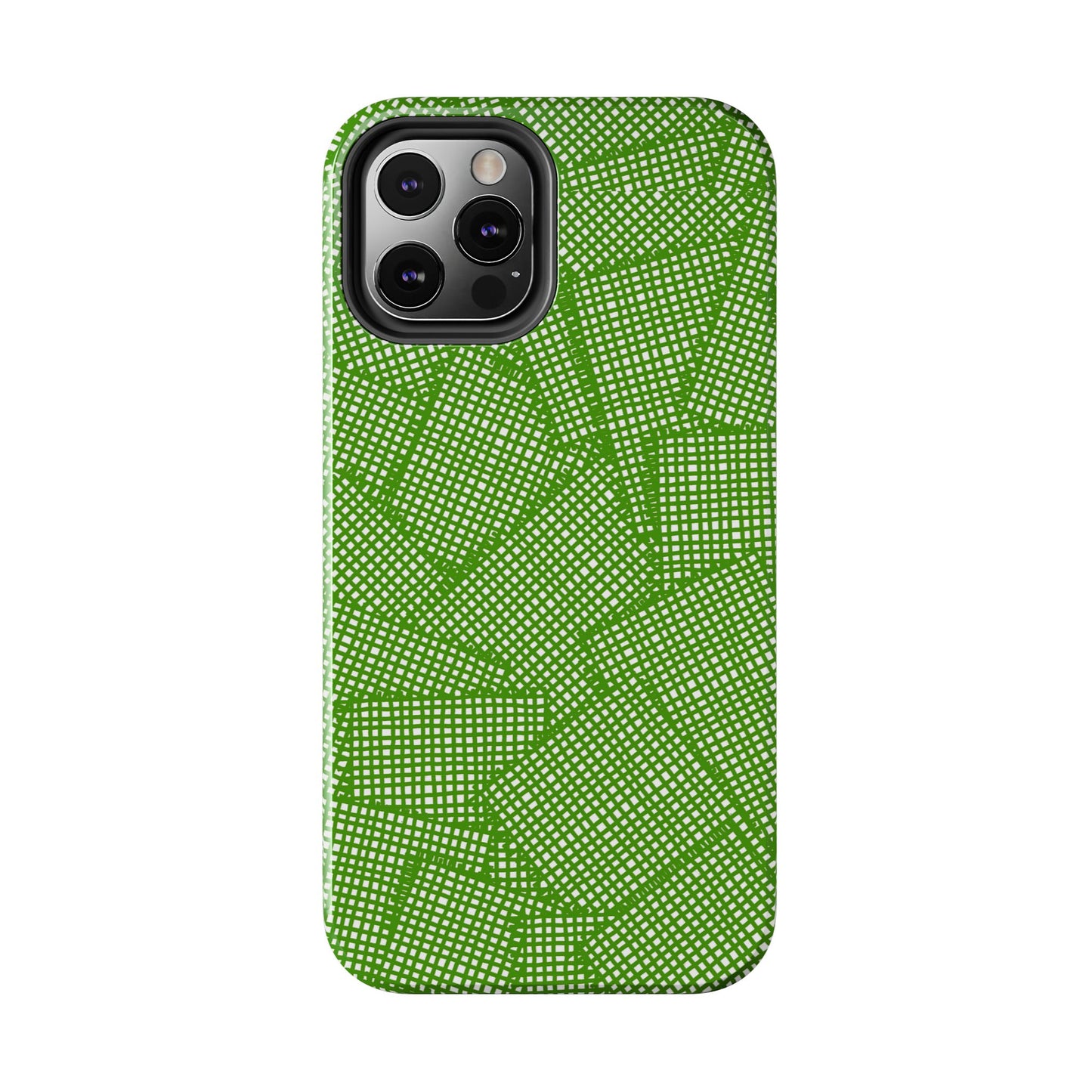 Check Patch Large Green Phone Case