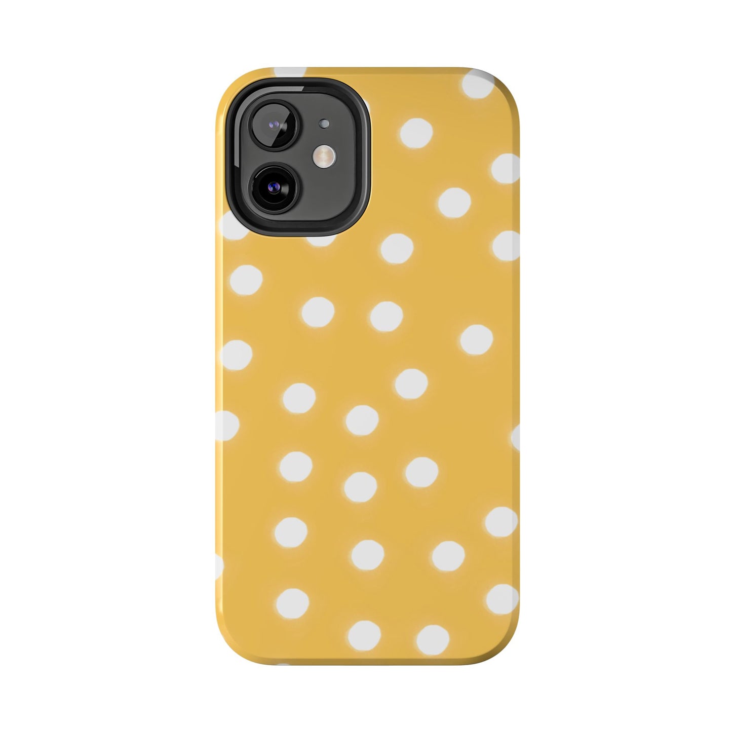 Jumbo Dots Yellow / White Phone Case