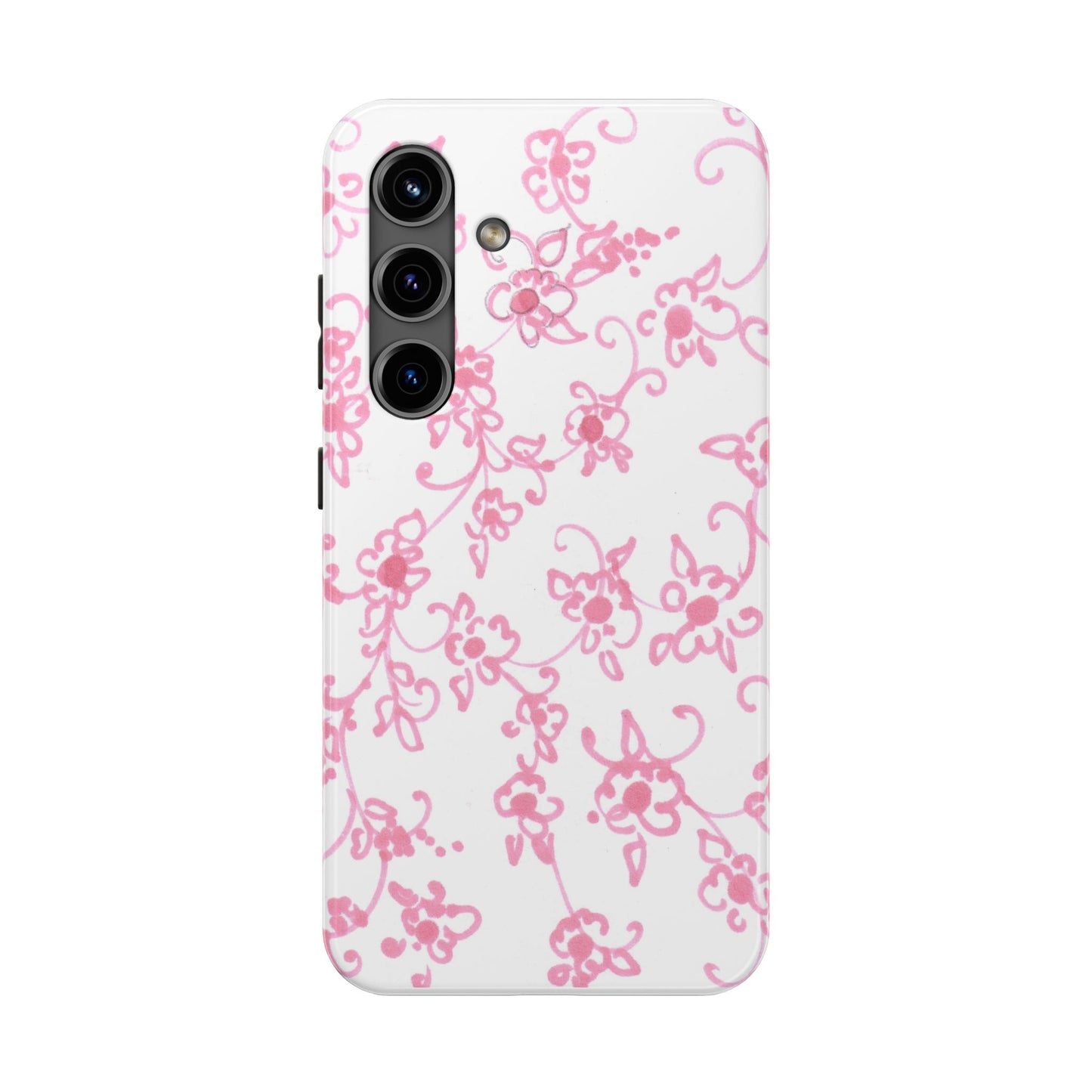 Juliette Ladies White / Pink Flowers Phone Case