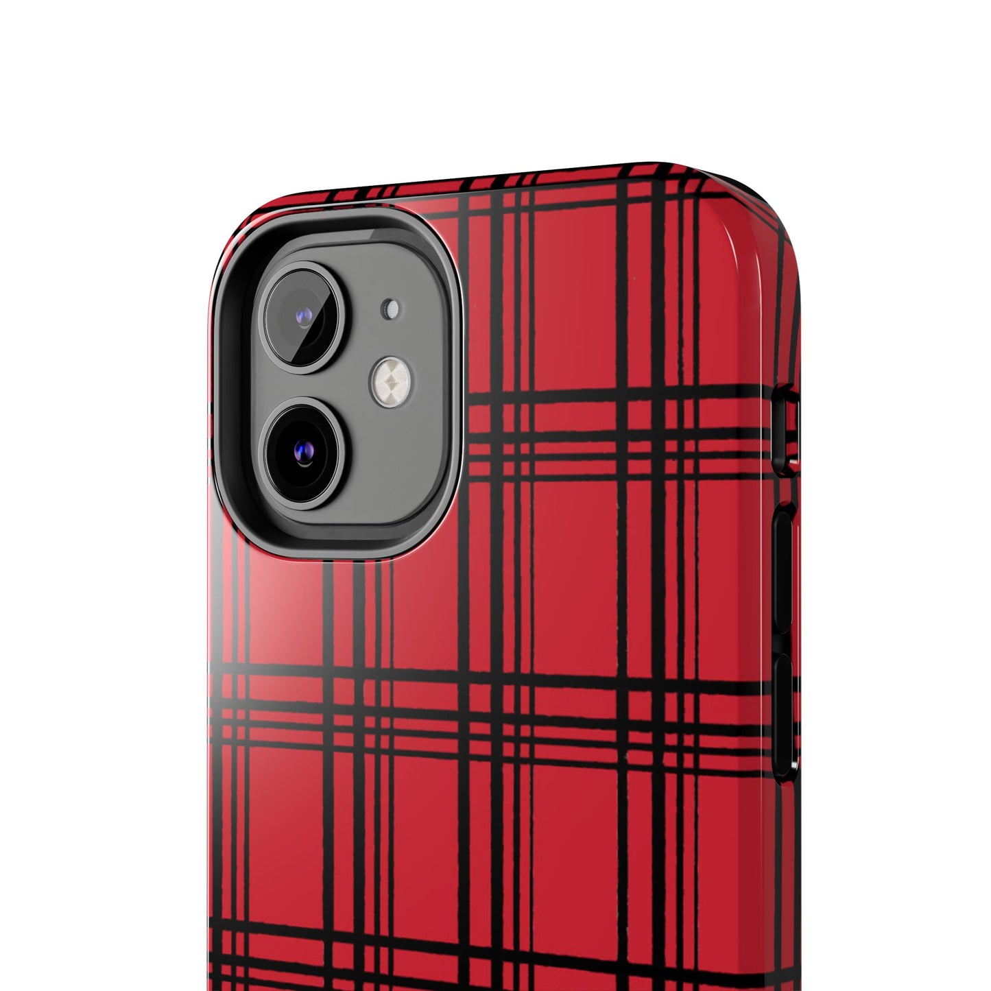 Glad Plaid Red / Black Phone Case
