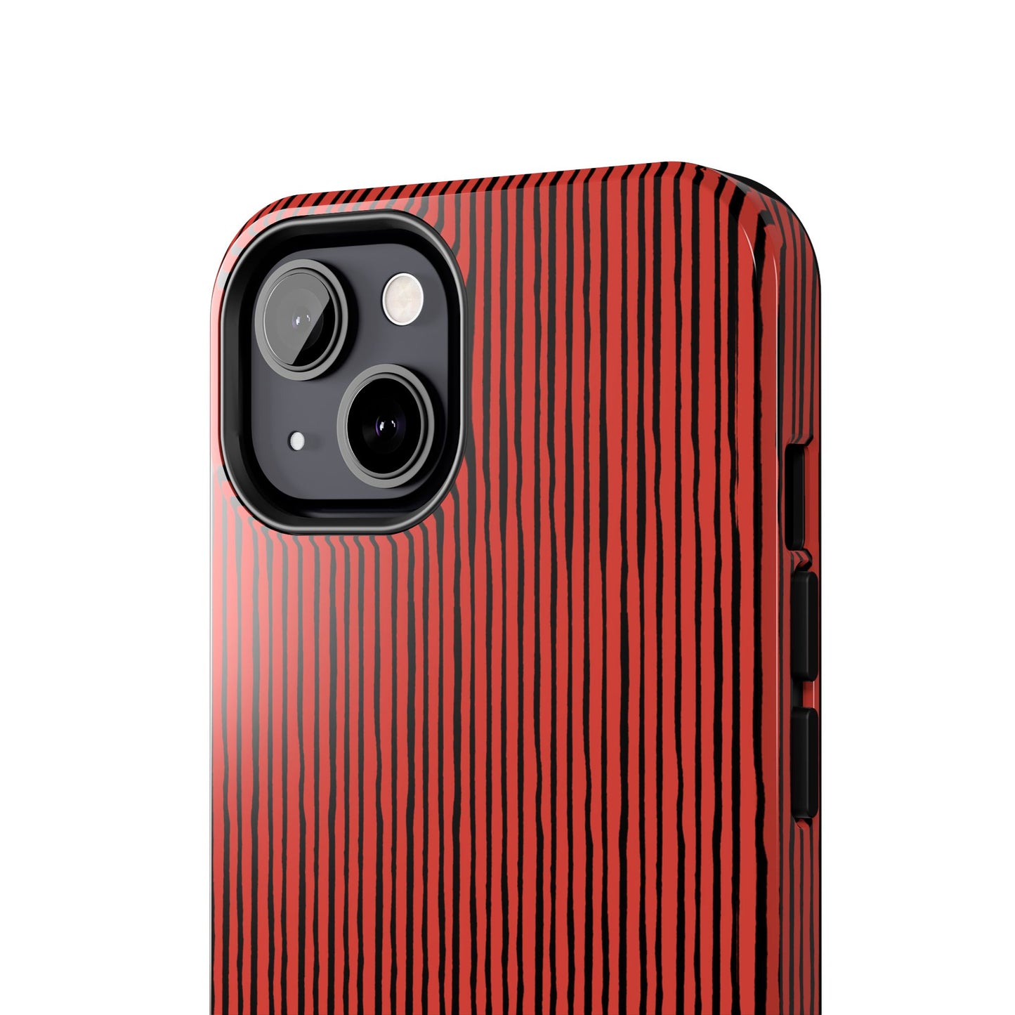 Quirky Pin Stripe Red / Black Phone Case
